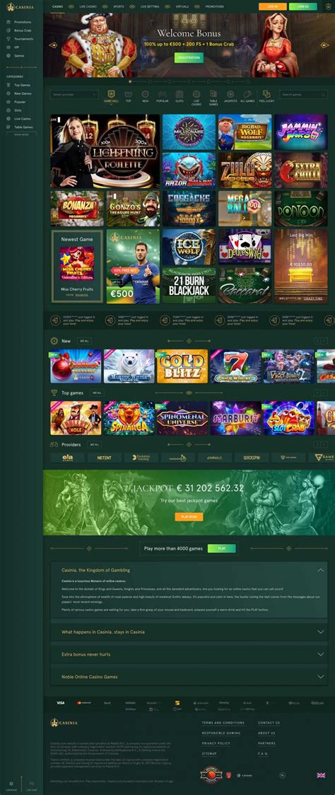 Casinia Casino Review (2024) Claim Exclusive Bonuses.